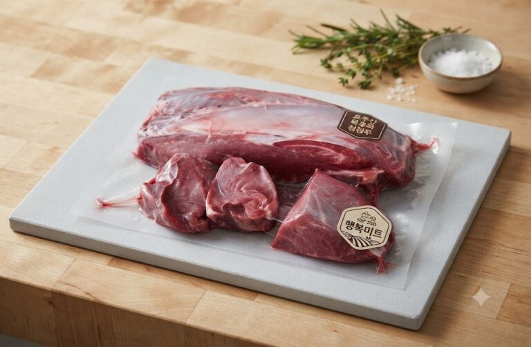 행복미트 호주산 목초육 청정우 소고기 사태살, 1kg, 2개