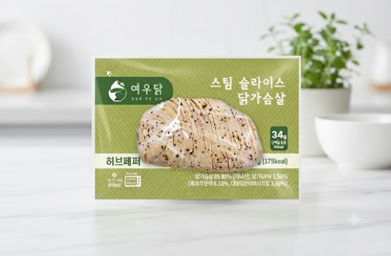 여우닭 스팀 슬라이스 닭가슴살 허브페퍼, 50개, 150g