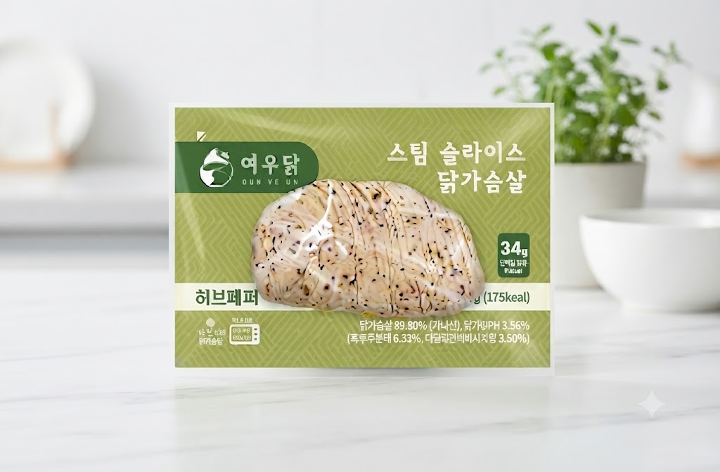 여우닭 스팀 슬라이스 닭가슴살 허브페퍼, 50개, 150g 제품 이미지