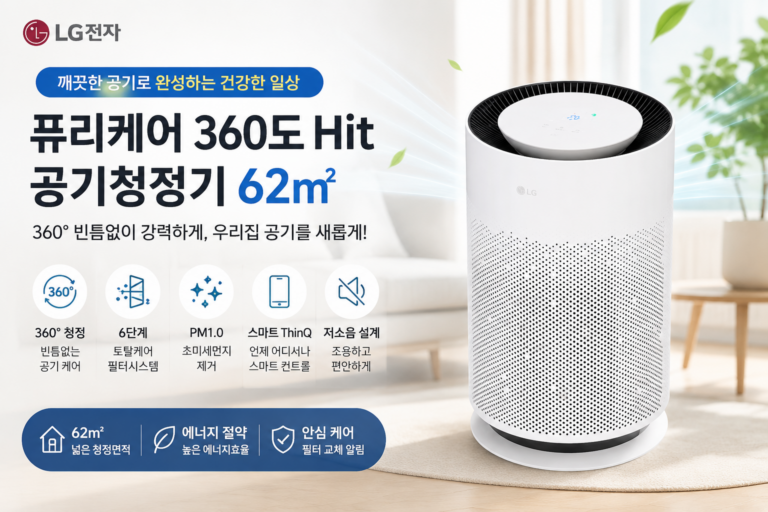 LG전자 퓨리케어 360도 Hit 공기청정기 62㎡