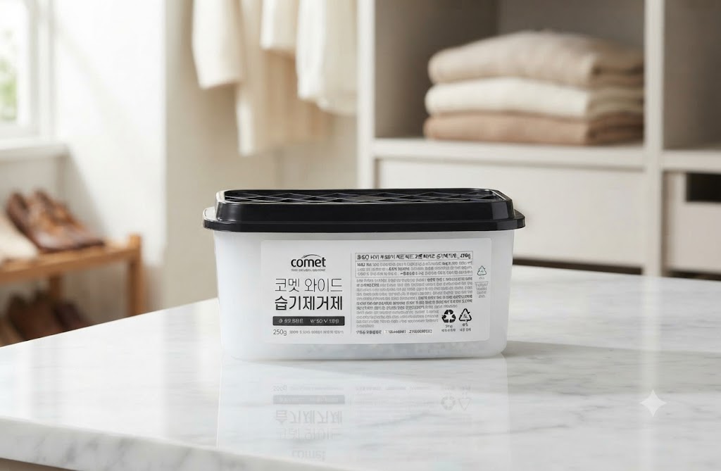 흡습면이 넓어 제습이 빠른 코멧 와이드 습기제거제, 250g, 6개 제품 이미지