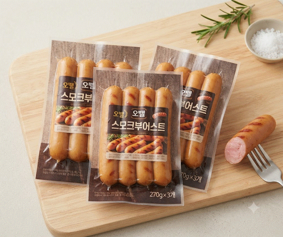 오뗄 스모크부어스트, 270g, 3개 제품 이미지