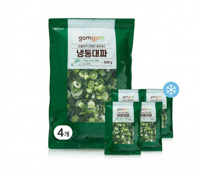 곰곰 냉동대파, 500g, 4개
