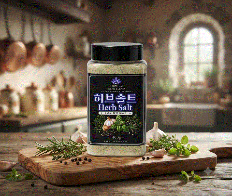 공푸드 허브솔트 국내산 구운소금 허브6가지 마늘 후추 오리지널, 1개, 400g 제품 이미지